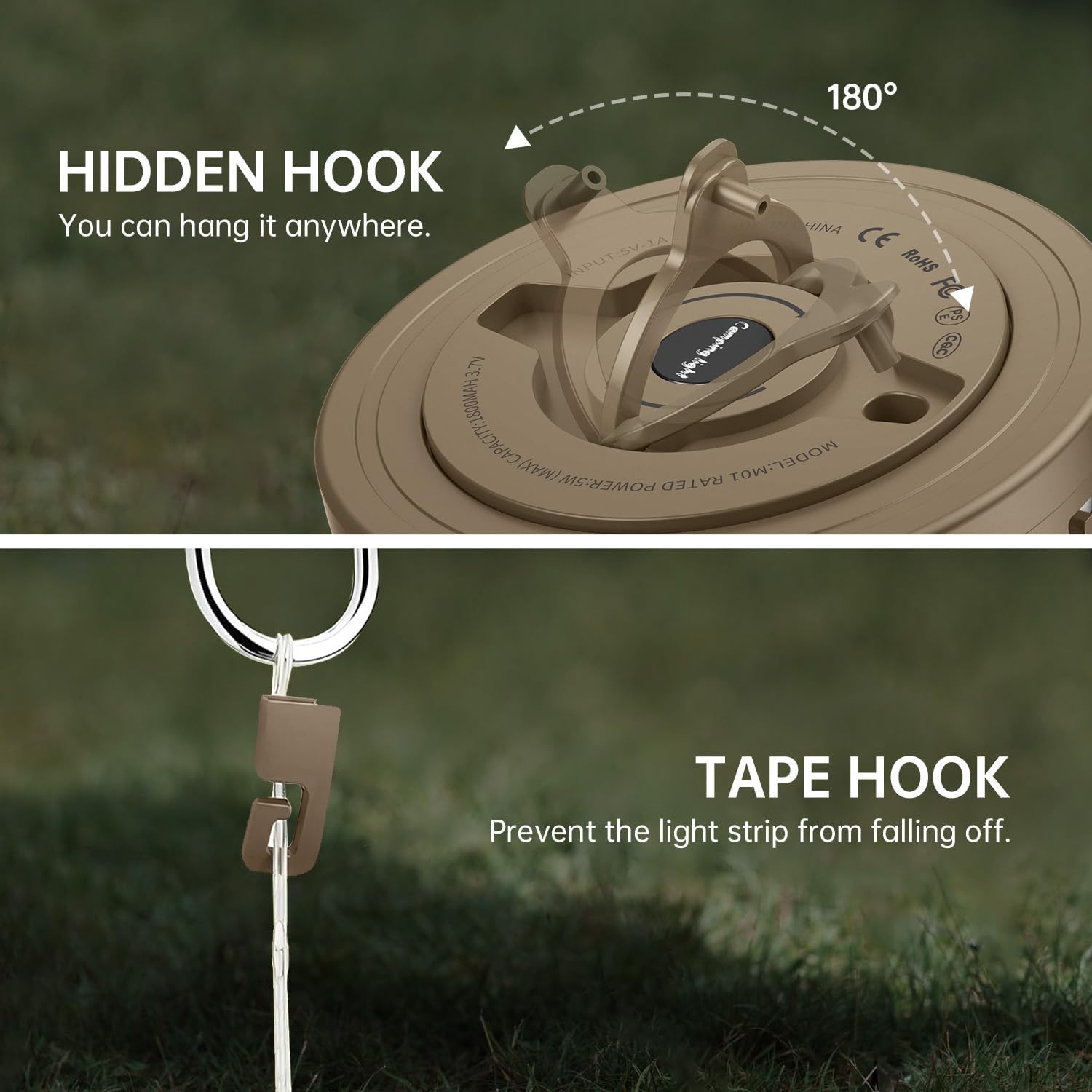 Camping String Lights (2-Pack): 33FT, 7 Modes, IPX4 Waterproof, Rechargeable LED, 25s Rapid Recovery for Outdoor Tent, Hiking, and Décor, Green Camping String Lights (2-Pack): 33FT, 7 Modes, IPX4 Waterproof, Rechargeable LED, 25s Rapid Recovery for Outdoor Tent, Hiking, and Décor, Green